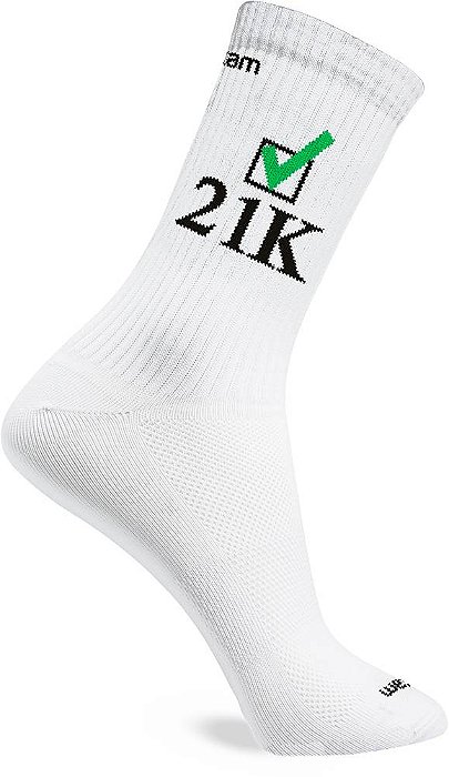 Meia Rikam Performance Corrida Cano Médio Microfibra (21Km)