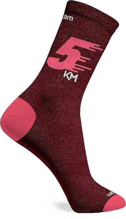 Meia Rikam Performance Corrida Cano Médio Microfibra (5Km)