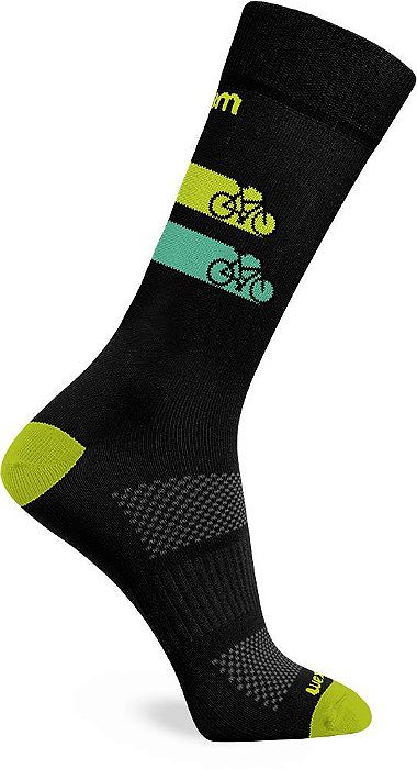Meia Rikam Performance Cano Médio Bike Masculina