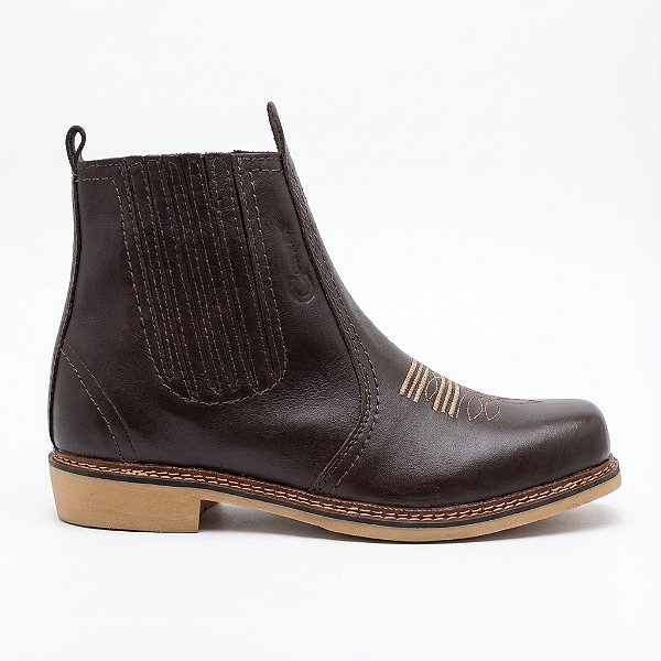 Botina Masculina de Couro Legítimo com Solado de Látex – Campo e Urbano