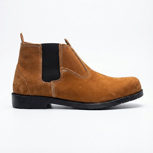 Botina Masculina de Couro Nobuck com Solado de Pneu – Campo e Urbano