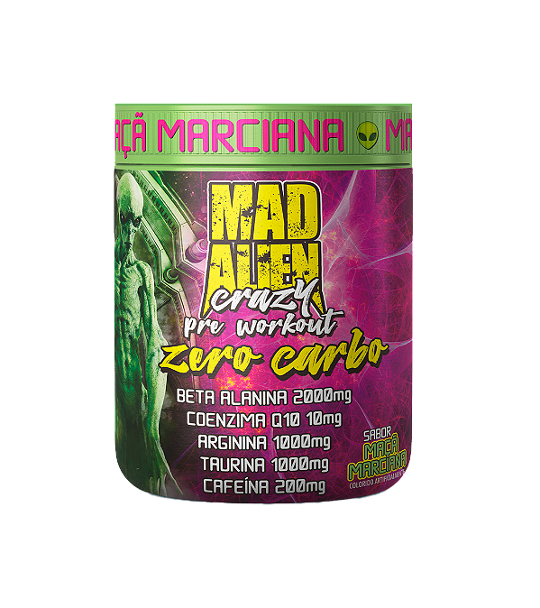 Pré Treino Mad Alien - Zero Carbo - Maçã verde
