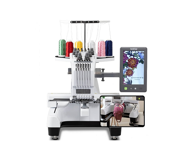 MAQUINA DE BORDADOS ELETRONICA BROTHER COM CONEXÃO VIA WFI 6 AGULHAS PR-680WC COM BASTIDOR DE BONES