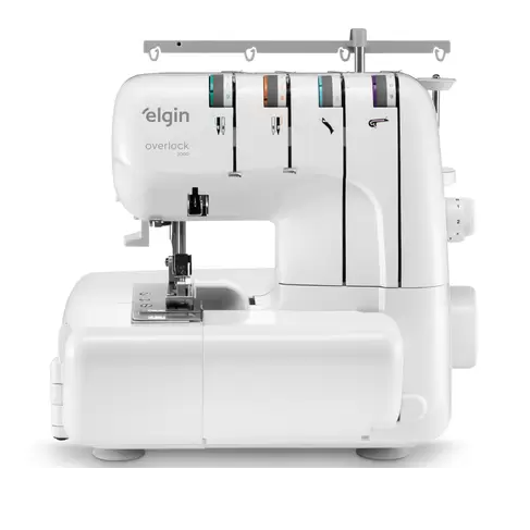 Máquina de Costura Overlock Domestica Elgin 2000 Portátil 2 agulhas ultraloque - 110 V