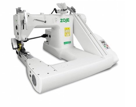 Maquina Fechadeira de Braço 2 Agulhas com 2 Catracas de Borracha (superior e inferior) ZJ-927-PS-BD 3/16 - 220v COM PÉS E MESA MONTADOS