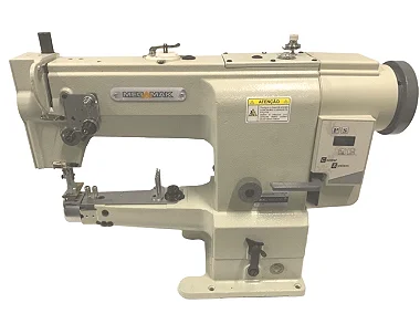 Máquina de Braço Transporte Triplo Megamak 3628G Motor Direct Drive Formato em Meia Mesa 220v Com Pés e Mesa Desmontados