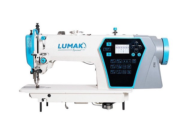 MAQUINA TRANSPORTE DUPLO ELETRONICA LUMAK LU0303S8-TZ-HM - 220 V COM PÉS E MESA MONTADOS