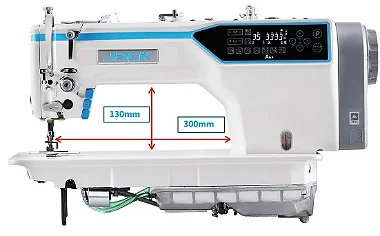 MAQUINA RETA ELETRONICA JACK A6FE TRANSPORTE CONJUGADO DENTE E AGULHA -220V COM PÉS E MESA DESMONTADOS