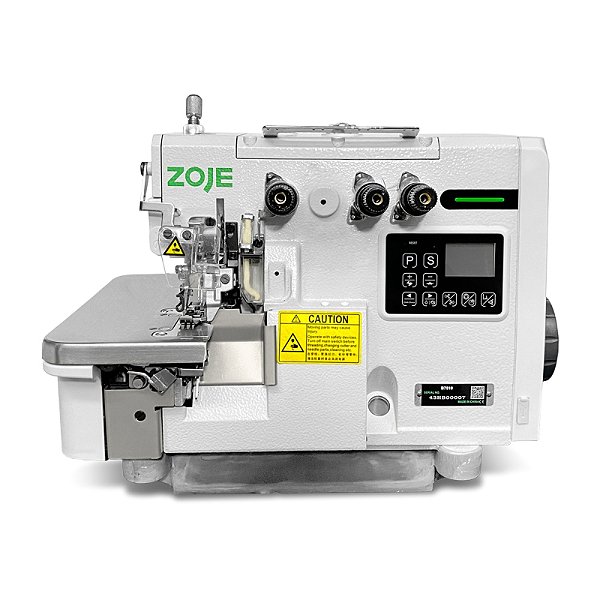 Maquina Overloque Eletrônica com Motor de Passo Zoje B7510-17-MD2 - 220 V com pés e mesa montados