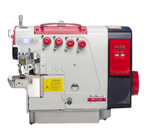 Máquina Overlock Ponto Cadeia Cilíndrica Motor Direct Drive Sun Special SSQ-90-D4 - 220 V COM PÉS E MESA MONTADOS
