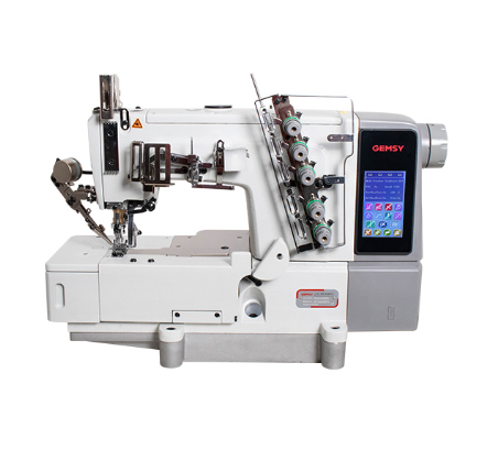 Máquina Galoneira Plana Eletrônica Gemsy G5-S3-01-364 - 220V COM PÉS E MESA MONTADOS