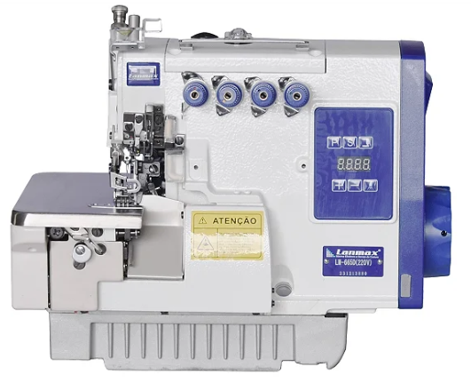 Máquina Interloque Direct Drive Lanmax LM-665D - 220 V COM PÉS E MESA MONTADOS