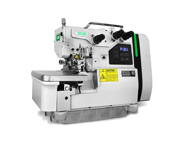 Maquina Overloque 3 fios Industrial Direct Drive Zoje B9500 -17 - 110 V COM PÉS E MESA MONTADOS