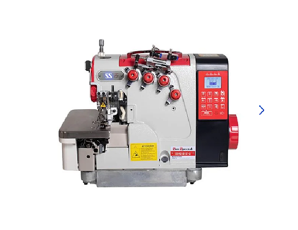 Máquina Overloque Ponto Cadeia Eletrônica 02 Motores Embutidor Correntinha Sun Special SS94ND-BKST-QI - 220 V + KIT PREMIUM E CADEIRA PARA COSTUREIRA