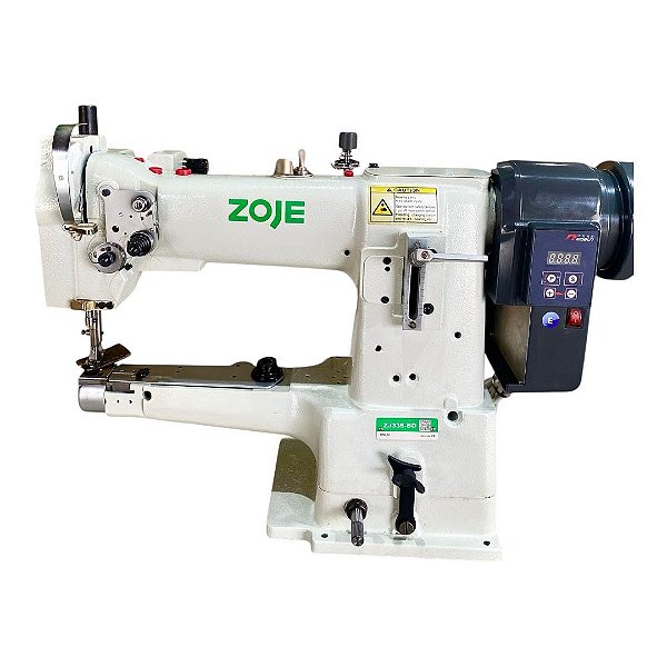 MAQUINA TRANSPORTE TRIPLO BRAÇO ZOJE DIRECT DRIVE ZJ-335-BD - 220 V COM PÉS E MESA MONTADOS