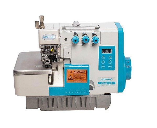 MAQUINA OVERLOQUE DIRECT DRIVE 3 FIOS 1 AGULHA LUMAK LU737D-ES - 220 V COM PÉS E MESA DESMONTADOS