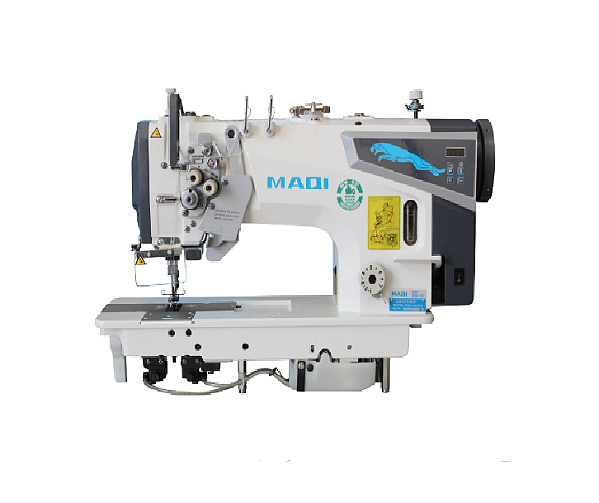 MAQUINA PESPONTADEIRA BARRA ALTERNADA BOBINA GRANDE DIRECT DRIVE PESADA MAQI LS-8750DP - 220 V COM PÉS E MESA DESMONTADAS