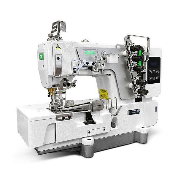 MAQUINA GALONEIRA DIRECT DRIVE BASE PLANA ABERTA ZOJE C5000-G-364-02 - 220 V COM PÉS E MESA MONTADOS