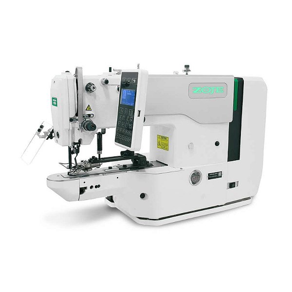 Maquina Botoneira Eletrônica com Control Box Acoplado Zoje ZJ-1903D-301-3-04-V4 - 220 V + KIT PREMIUM CARBON E CADEIRA PARA COSTUREIRA
