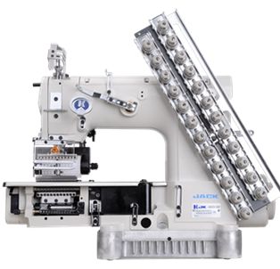 Máquina 12 Agulhas 24 fios Base Cilíndrica ponto Corrente Direct Drive Jack JK-8009VCDI-12064P - 220 V + KIT PREMIUM CARBON E CADEIRA PARA COSTUREIRA