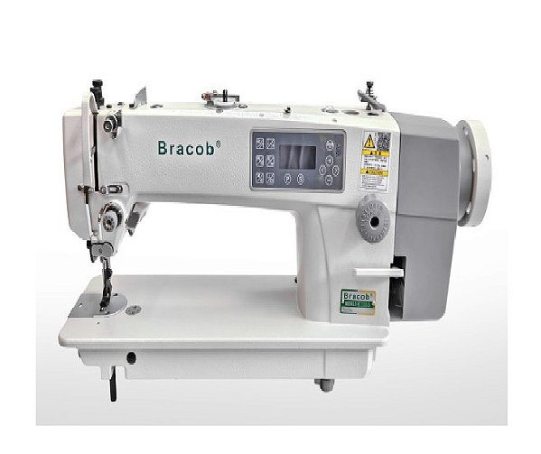 MAQUINA TRANSPORTE TRIPLO 1 AGULHA BASE PLANA BRACOB BC 0303-D4 - 220 V COM PÉS E MESA MONTADOS
