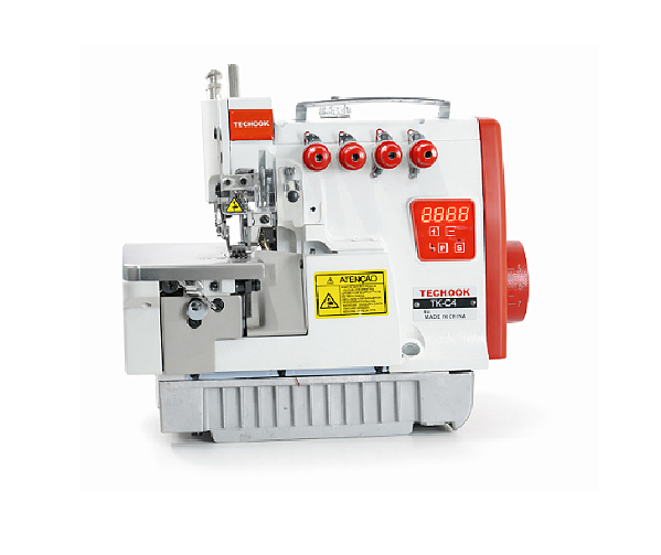 MAQUINA OVERLOQUE PONTO CADEIA TECHOOK TK-C4 - 220 V + KIT PREMIUM CARBON E CADEIRA ESPECIAL PARA COSTUREIRA