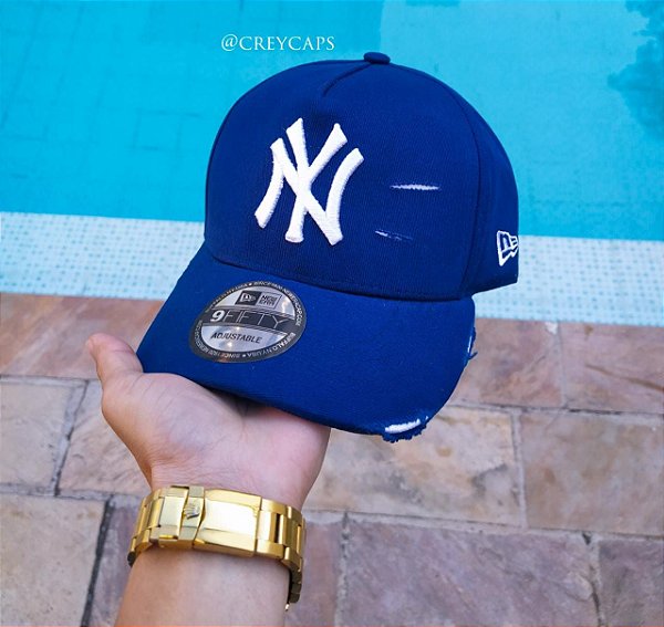 Boné New Era NY Yankees - Azul Marinho Rasgado - Crey Caps