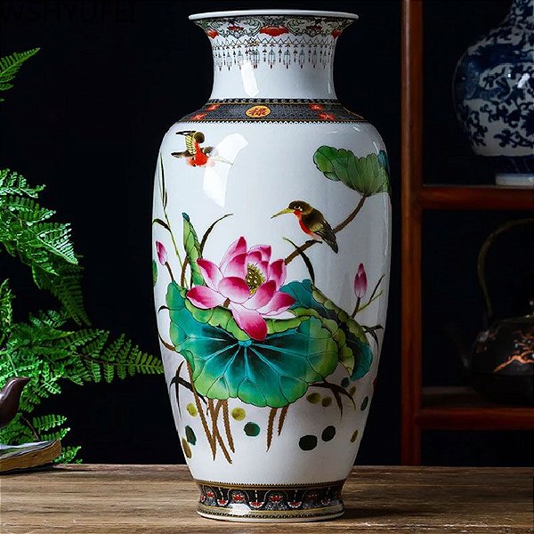 Vaso decorativo em cerâmica Jingdezhen premium - Navelle Decor - Artigos  para Decoração de Luxo.