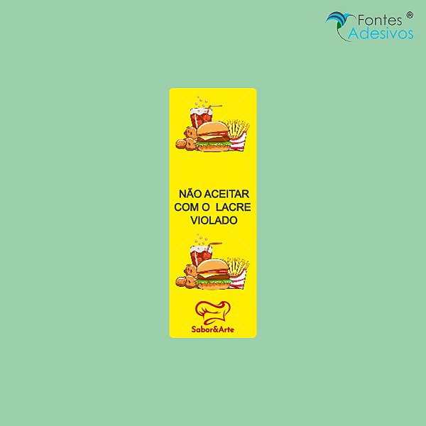 Adesivo Lacre de Segurança 35x100 mm