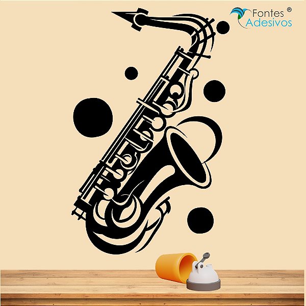 Adesivo Decorativo Saxofone