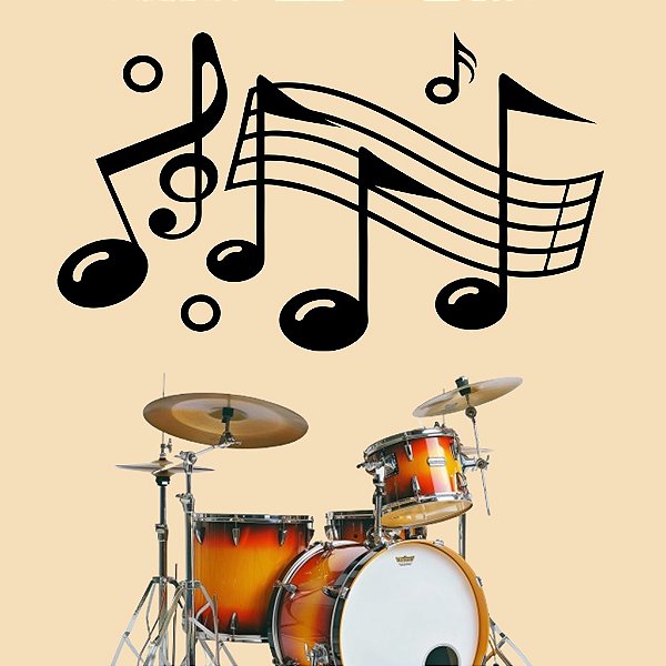 Adesivo Decorativo Notas Musicais