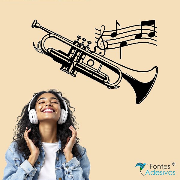 Adesivo Decorativo Trompete