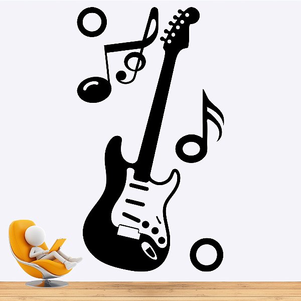 Adesivo Decorativo Guitarra
