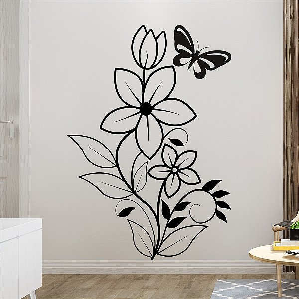 Adesivo Decorativo Floral