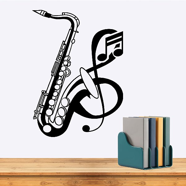 Adesivo Decorativo Saxofone