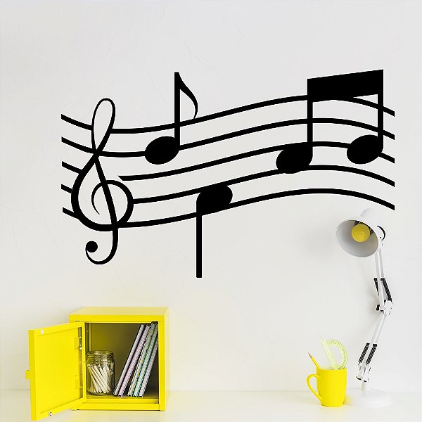 Adesivo Decorativo Notas Musicais