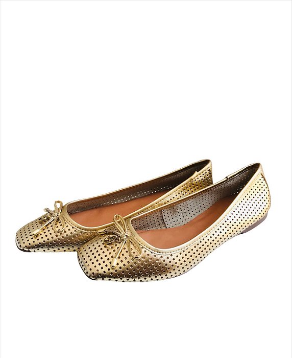 Sapatilha Dourada - YOUR SHOES - Calçados Feminino, Bolsas e Acessórios
