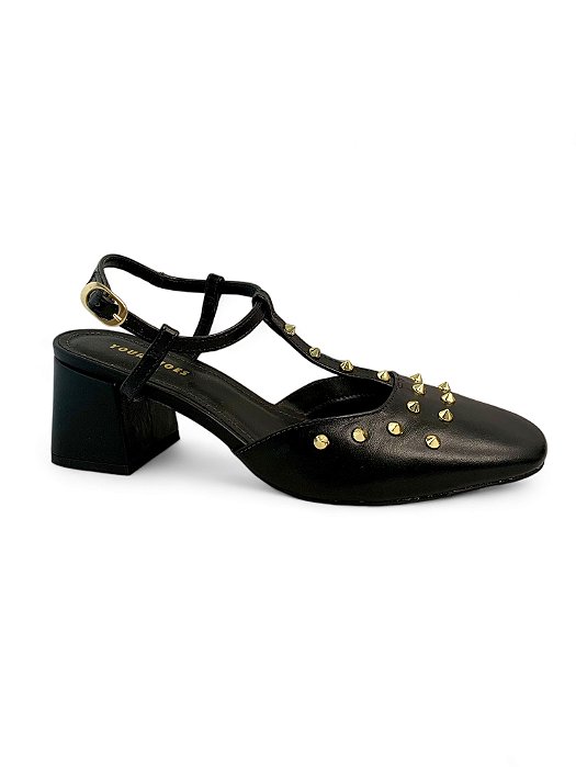 Sapato Boneca Your Shoes Preto Spikes