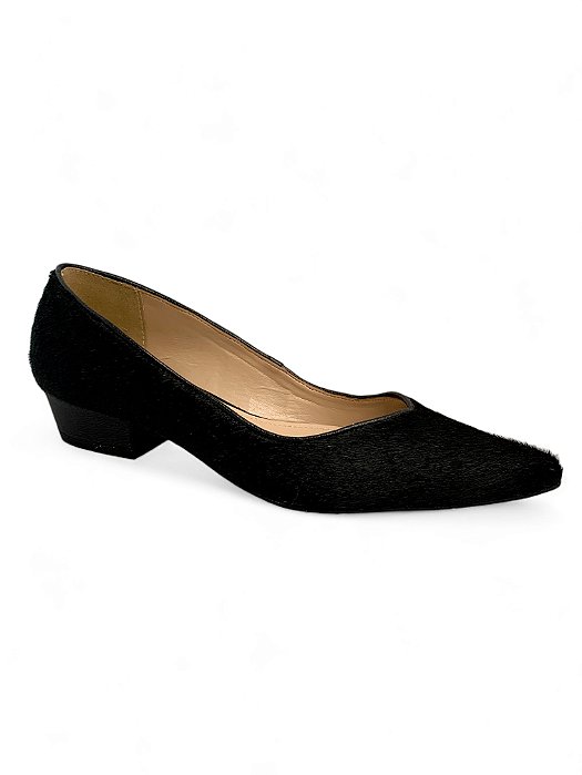 Scarpin Your Shoes Preto Pelo