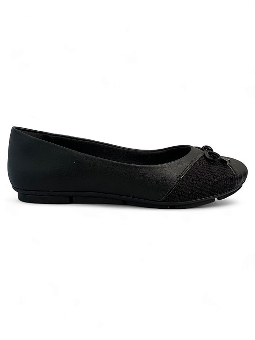 Sapatilha Comfortflex Preta Laço