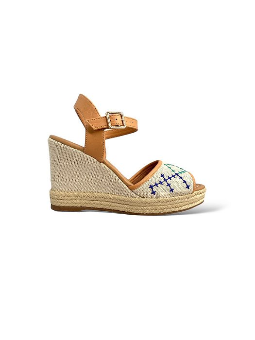 Anabela Your Shoes Nude Bordado