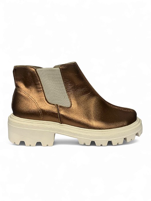 Bota Your Shoes Bronze Cano Baixo Pelica