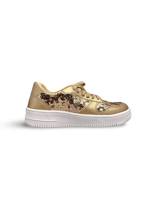 Tênis Your Shoes Dourado Paete