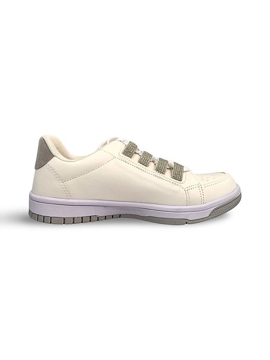 Tênis Your Shoes Branco Passante e Strass