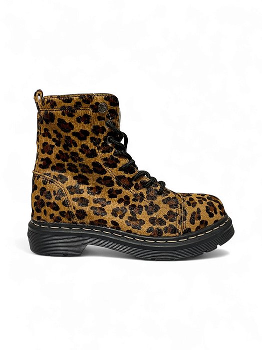 Coturno Cravo e Canela Animal Print