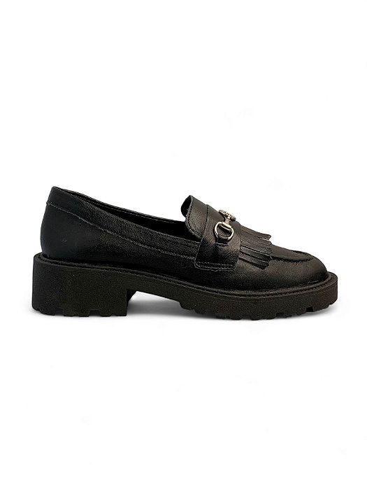 Mocassim Your Shoes Preto Franja