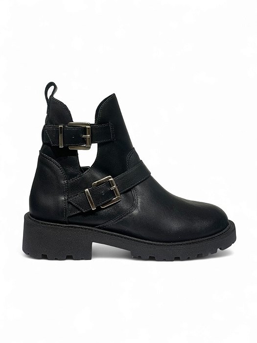 Bota Lia Line Preta Tratorada Old
