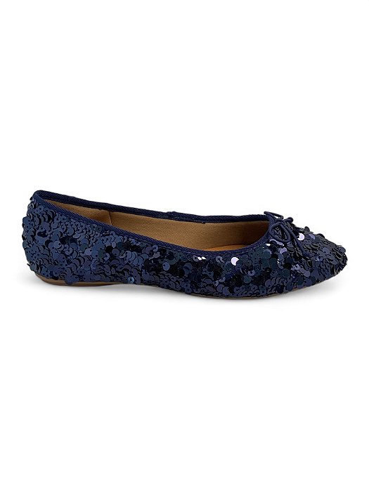 Sapatilha Your Shoes Azul Índigo Lantejoula