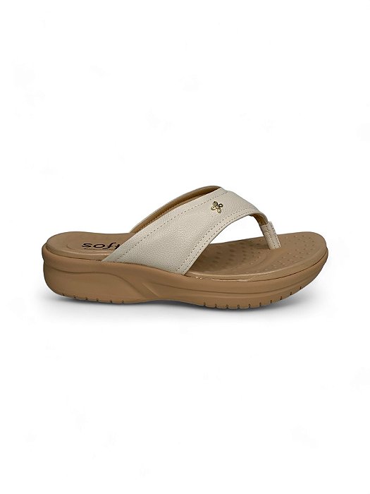 Chinelo Softli Off White de Dedo