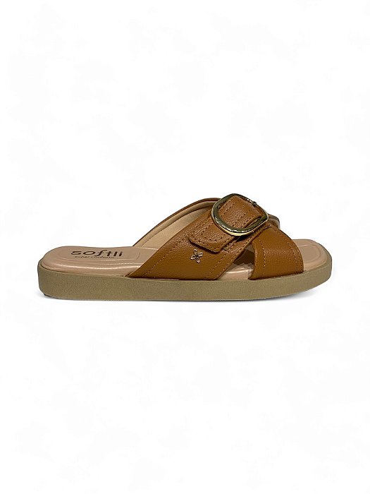 Chinelo Softli Caramelo Cruzada
